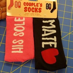 Couple's Socks 2 Pr Ladies' & Mens' Sole Mates